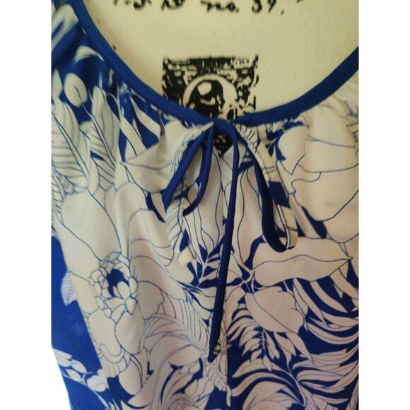 Vintage Hilo Hattie Hawaiian Dress Women’s Maxi VTG XL Blue Floral Style #613 - Picture 5 of 12